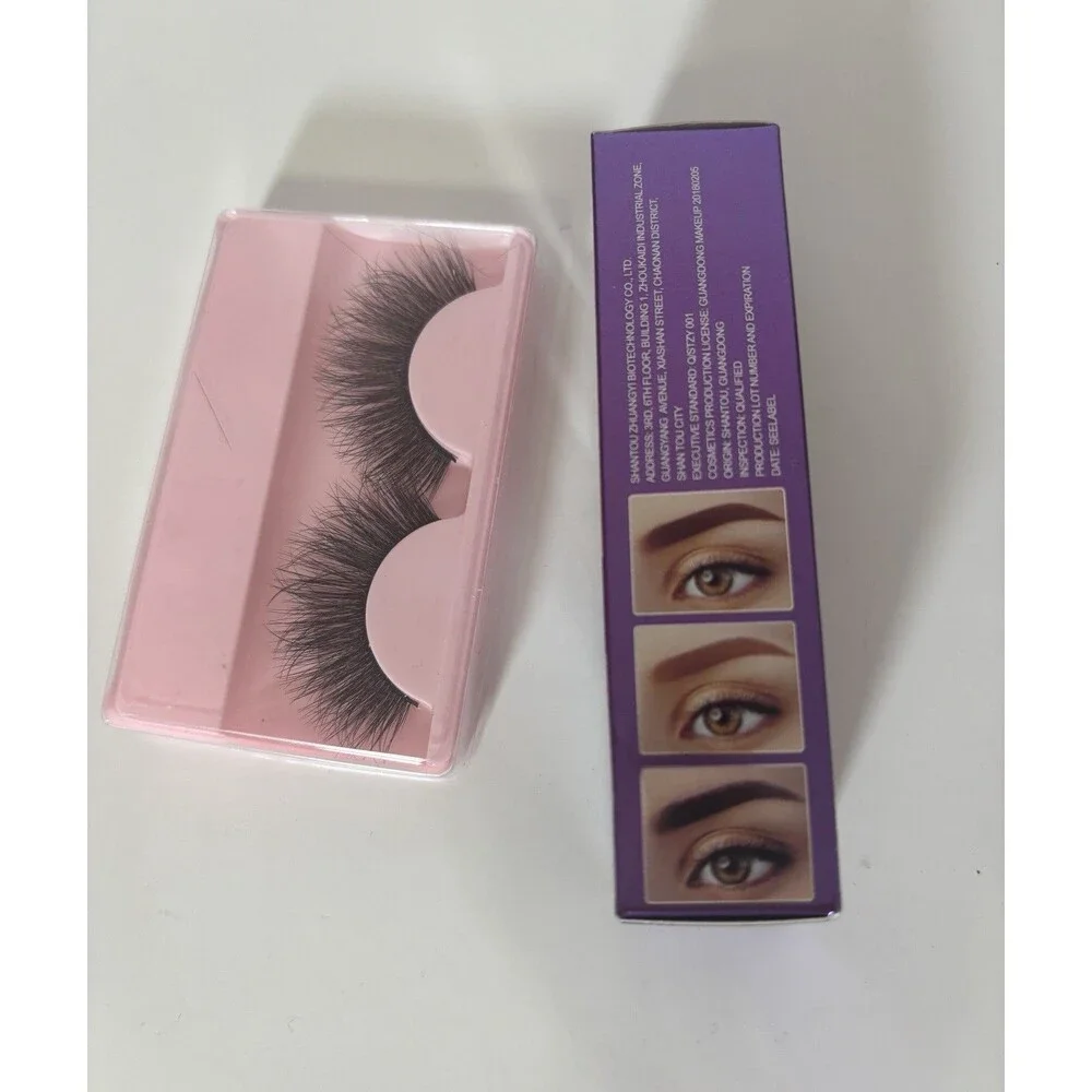 QICIY Tattoo Eyebrow Gel Peel-Off + False Eyelashes Beauty Set New